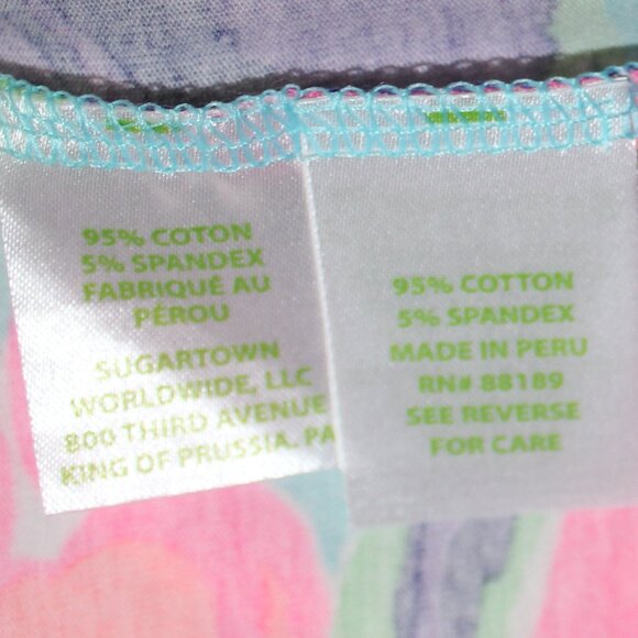 Lilly Pulitzer knit t-shirt palm print woman size medium/6 - Picture 6 of 8